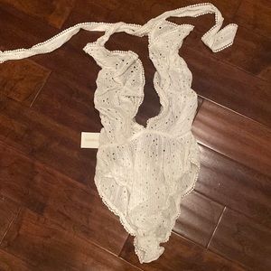 COPY - Loveshackfancy white lace bodysuit NWT